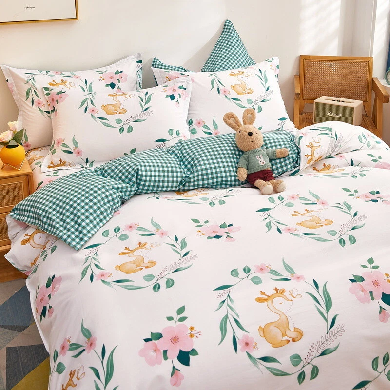 Conjunto de edredom queen king tamanho duplo algodão apenas com lençol ou capa de edredom novo - Imagem 2 de 4