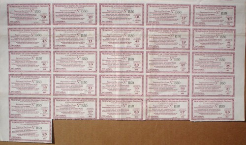 Deutschland Gemeinde Luenen 3000 Mark Goldanleihe 1929 unstorniert + Coupons - Bild 3 von 4