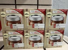 Lot Of 6 (72 Lids Total) Kerr Regular Mouth Mason Lids, Home Canning Jar Ball