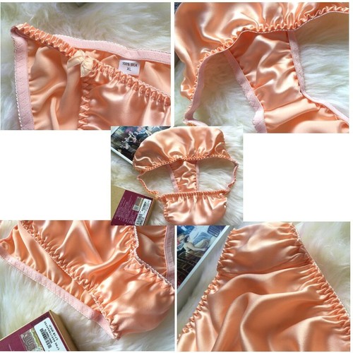 2 Pairs Women's 100% Silk Bikinis Satin Panties Underwear Comfortable Intimates - Picture 12 of 21