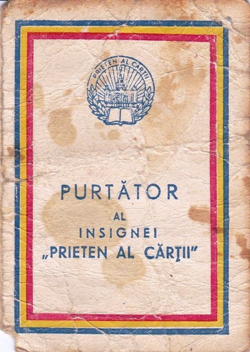 Romania, 1959, Book's Friend - Brevet / Award Document - Picture 1 of 3