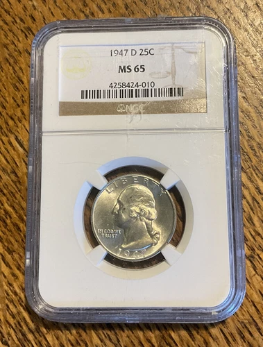 1947-D Washington Quarter NGC MS-65 25C 90% Silver