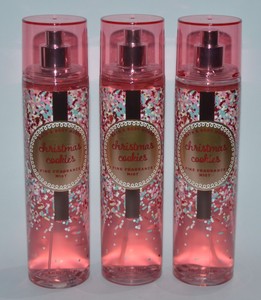 3 BATH &amp; BODY WORKS CHRISTMAS COOKIES FINE FRAGRANCE MIST BODY SPRAY 8