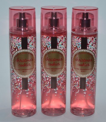 3 BATH &amp; BODY WORKS CHRISTMAS COOKIES FINE FRAGRANCE MIST BODY SPRAY 8