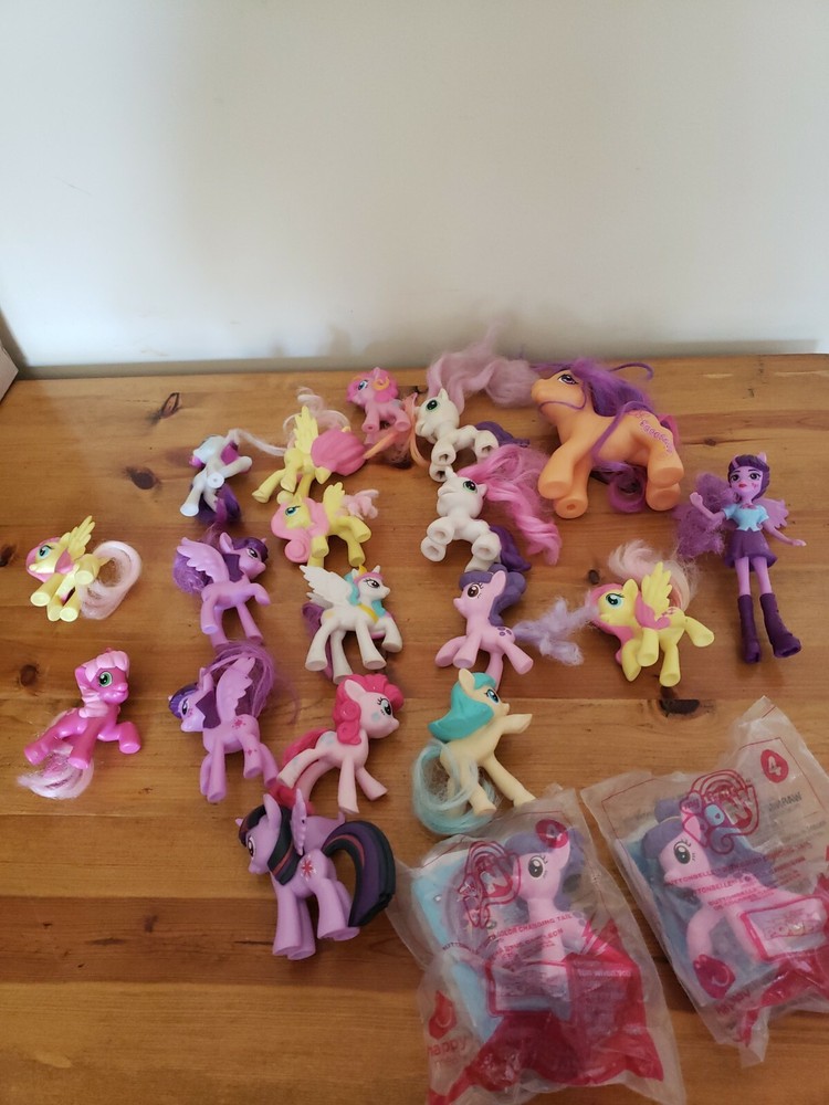 MY LITTLE PONY PONY LOT OF 20 PONIES and one girl doll