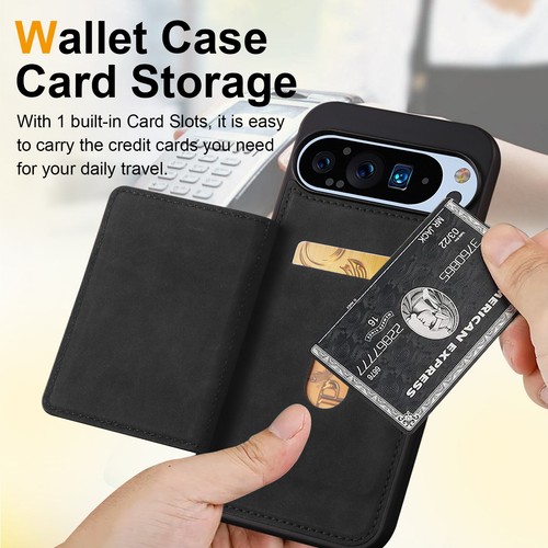 Für Google Pixel 9a/9 Pro XL/8/8A Magnet Leder Kartenfach Hülle Ständer Cover - Bild 14 von 45