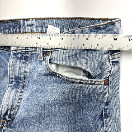 Levi’s 512 Herren Jeans Etikett 34x36 gemessen 33x33 blau Tapered Denim hergestellt in den USA Vintage - Bild 7 von 14