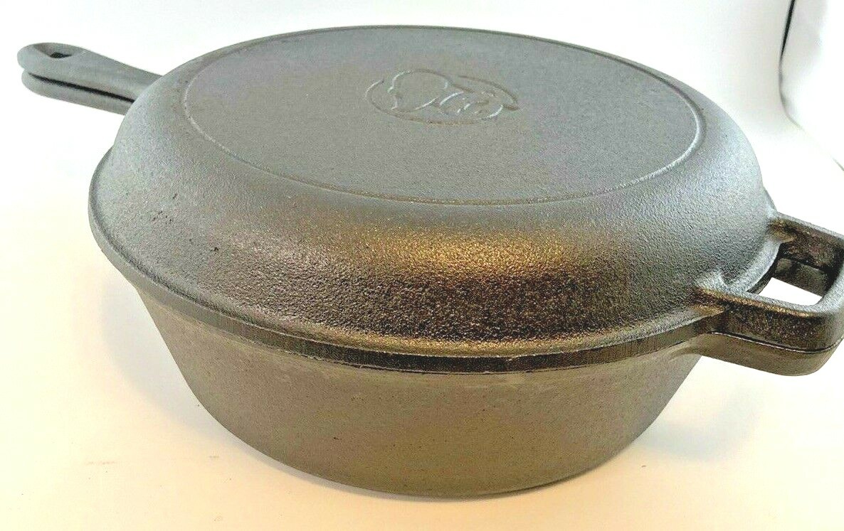 3 Quart Cast Iron Dutch Oven 2 in 1 With 10 3 Quart Cast Iron Dutch Oven 2 in 1 With 10