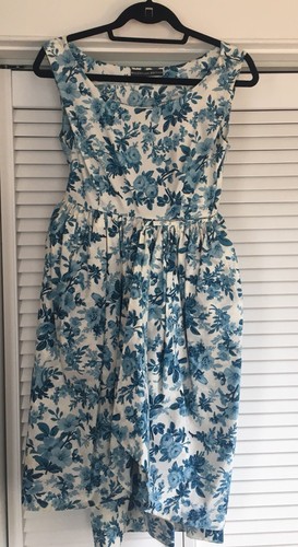 Balenciaga Edition Cotton Floral 1950’s Garden Party Dress Archive Reissue~Rare! - Picture 6 of 12