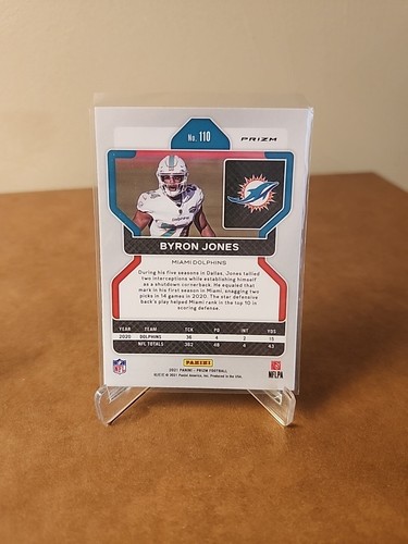 Byron Jones 2021 Prizm Silver Prizm Dolphins - Picture 2 of 2