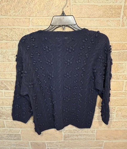 NWOT Vintage JG Hook Knit Cropped Sweater Blue Size Petite - Picture 5 of 7