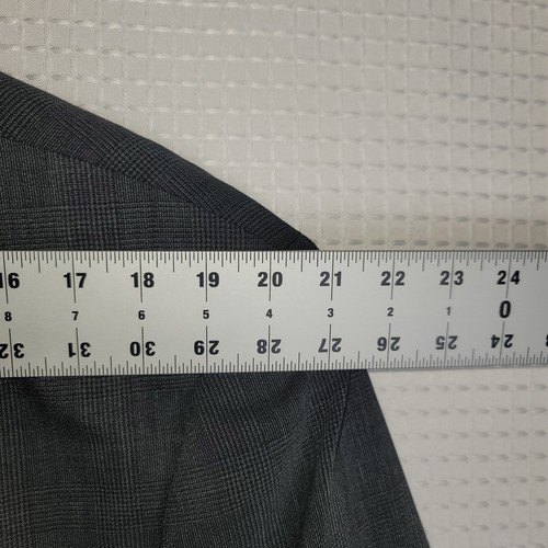 JOSEPH ABBOUD 43R 38x30 Two Piece Gray Check Couture Suit - Picture 3 of 23