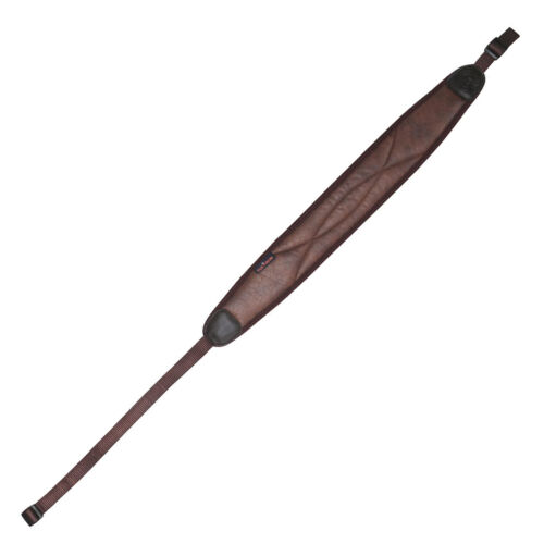 TOURBON Gewehrgurt aus weichem Breiter Neopren-Gewehrriemen PU Leder Sling Braun - Bild 2 von 9