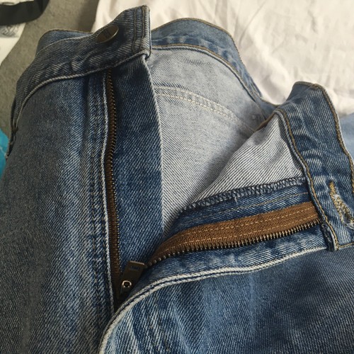 Jeans de mezclilla descoloridos Carhartt 14806 42x34 calce relajado, pierna recta, usados, - Imagen 10 de 12