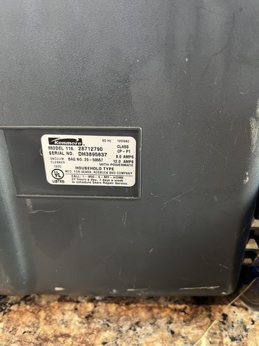 Kenmore Progressive 360 True Hepa Filter Model 116 Canister Vacuum Blue w/ tools - Picture 8 of 13