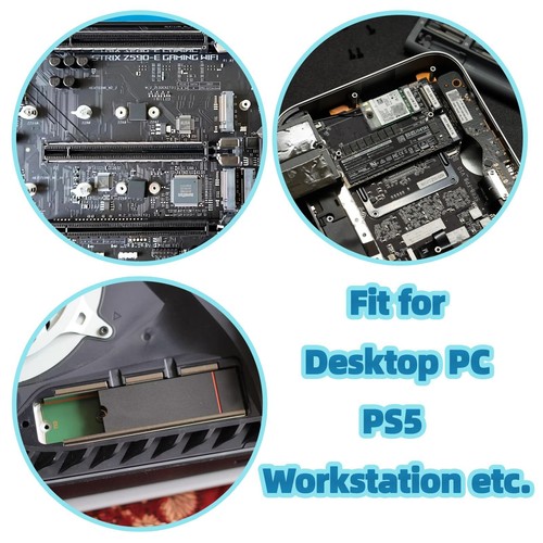M.2 Heatsink with Thermal Silicone Pad PS5/PC/Workstation NVME SSD Heat Sink - Picture 4 of 7