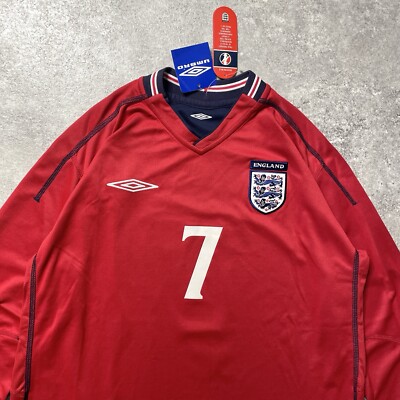 BECKHAM 7 ユニフォーム VAPA TECH PERFORMANCE BNWT 01-03 Umbro England away L/S shirt Beckham #7】 | eBay
