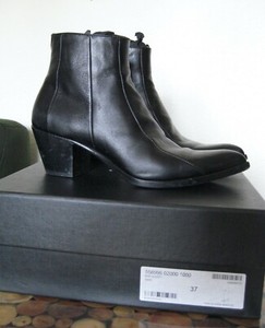 Saint Laurent Finn Black Aged Boot Size 