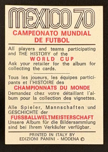PANINI WORLD CUP 1970 CZERWONY/CZARNY - WYBIERZ SWOJE KARTY - Zdjęcie 154 z 348