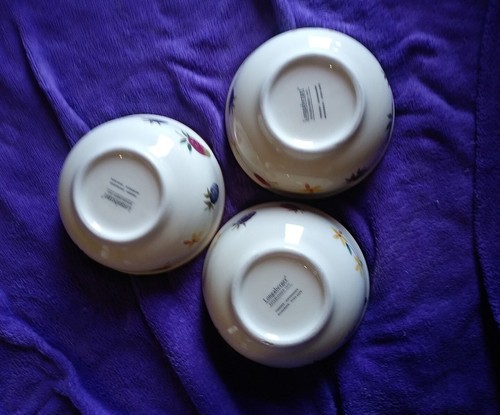 Longaberger Fruit Medley Berry 5.75 Inch- Fruit Bowls (3) Pottery - Picture 4 of 8