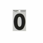 Hillman 840826 3-Inch Letter O Reflective Square-Cut Mylar, Black on Silver
