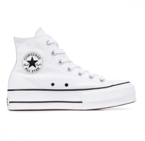 SCARPE CONVERSE ALL STAR HI CHUCK TAYLOR PLATFORM ALTE NERO 560845C ZEPPA - Foto 6 di 8