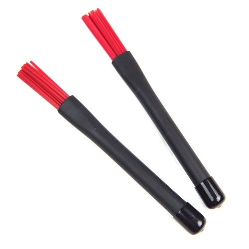 a pair of Classic Jazz Telescoping Retractable Wire Drum Brush Stick ,Nylon Red