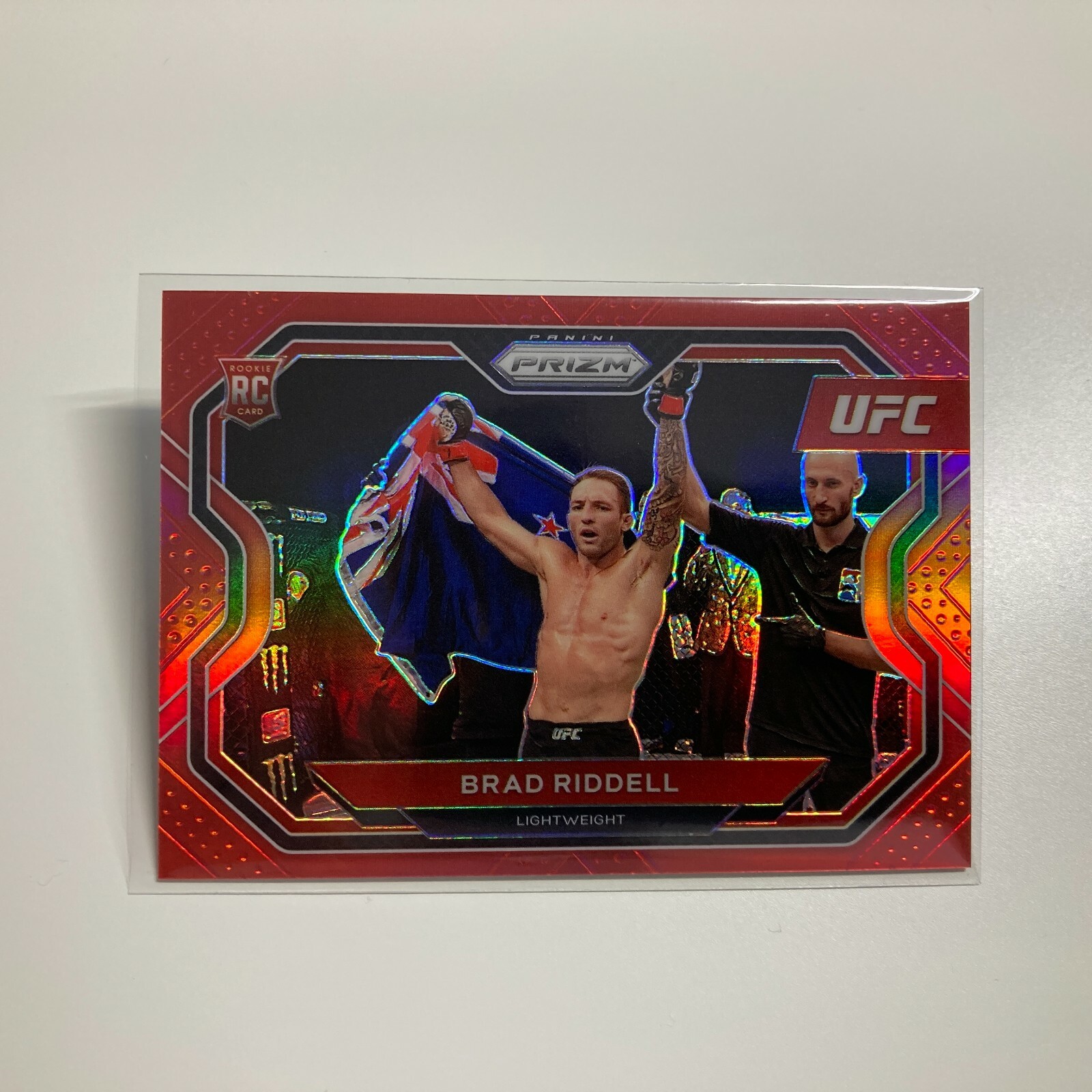 Brad Riddell 2021 Panini Prizm UFC Red Refractor RC Rookie Card 79/275 #118