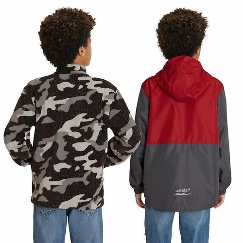 Eddie Bauer Boys' Youth 3-in-1 Jacket Grey/Red Size XS (5 / 6) - Picture 2 of 5