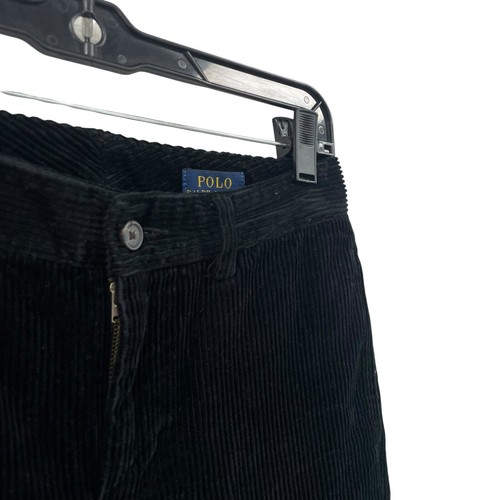 Polo Ralph Lauren Black Corduroy Chino Pants Boys 14 FLAWED - Picture 4 of 8