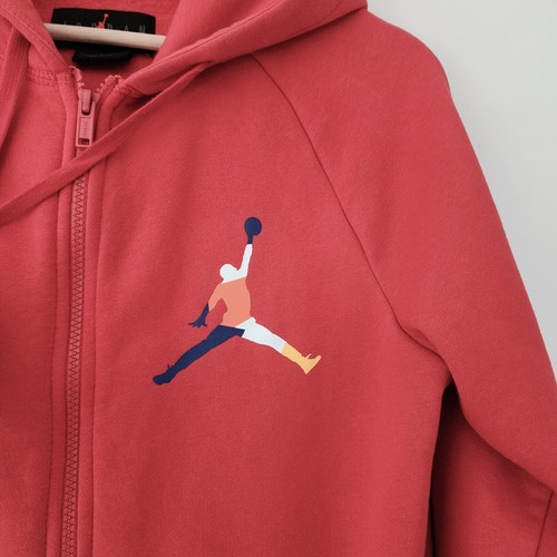 Air Michael Jordan Logos DNA 23 Hoodie red sleeve logos full zip size S - Picture 4 of 9