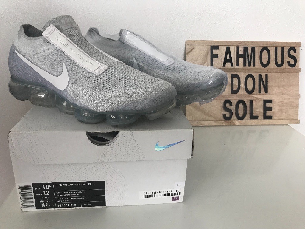 Nike vapormax X CDG running shoe pointure 44,5/10,5us Nike vapormax X CDG running shoe pointure 44,5/10,5us