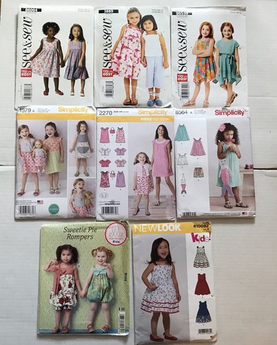 Sewing Patterns Girls Toddlers Dresses Uncut 2-3-4-5-6 See & Sew, Ellie - Picture 1 of 2