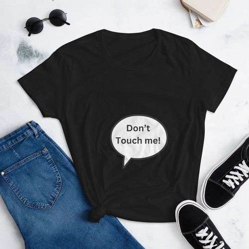 Don't Touch Me lustiges T-Shirt Schwangerschaftsankündigung enthüllen - Bild 1 von 8