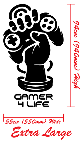 Gamer 4 Life Wall Art Sticker Decal Eat Sleep Game Gaming Boys Bedroom PS X Box - Picture 10 of 10