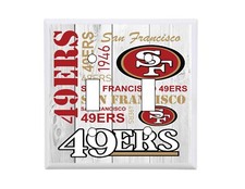 San Fransisco 49ers Subway Art Standard Double Light Switch Cover NFL Football