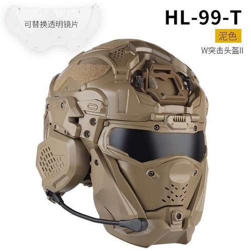 WST Camo II Anti Fog Fan Lenses Tactical Helmet Built-in High-definition Headset - Picture 11 of 13