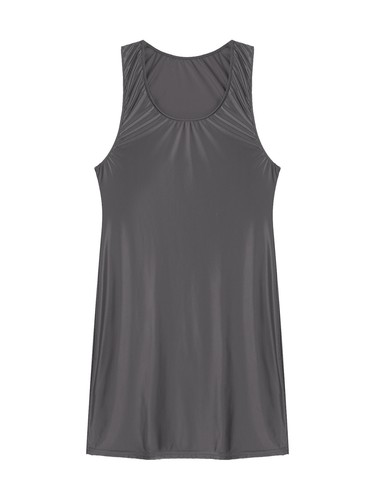 Women's Glossy Pencil Dress Silky Shiny Sleeveless Bodycon Party Night Clubwear  - Bild 155 von 169