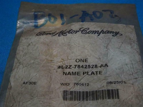 Ford 4L2Z-7842528-AA 4L2Z7842528AA NBX Typenschild Neu - Bild 6 von 6