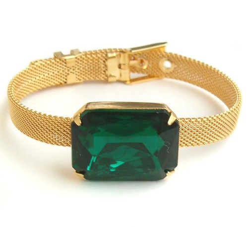 John Wind Bracelet Gem Stone Mesh Gold Maximal Art Jewelry New - Picture 10 of 10