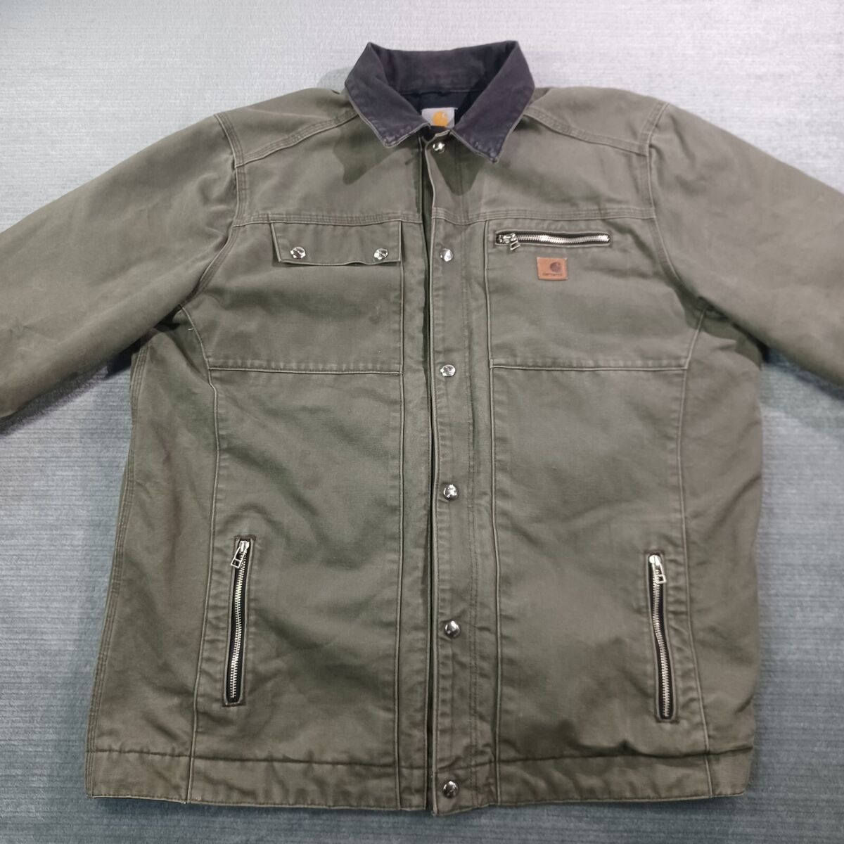 Carhartt Jacket J285 ARG Mens XL Green Sandstone Quilt Lined Carhartt Jacket J285 ARG Mens XL Green Sandstone Quilt Lined