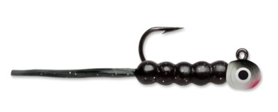 2 Packs VMC Pro Series Wax Tail Ice Fishing Jig 1/100 OZ Crappie Minnow