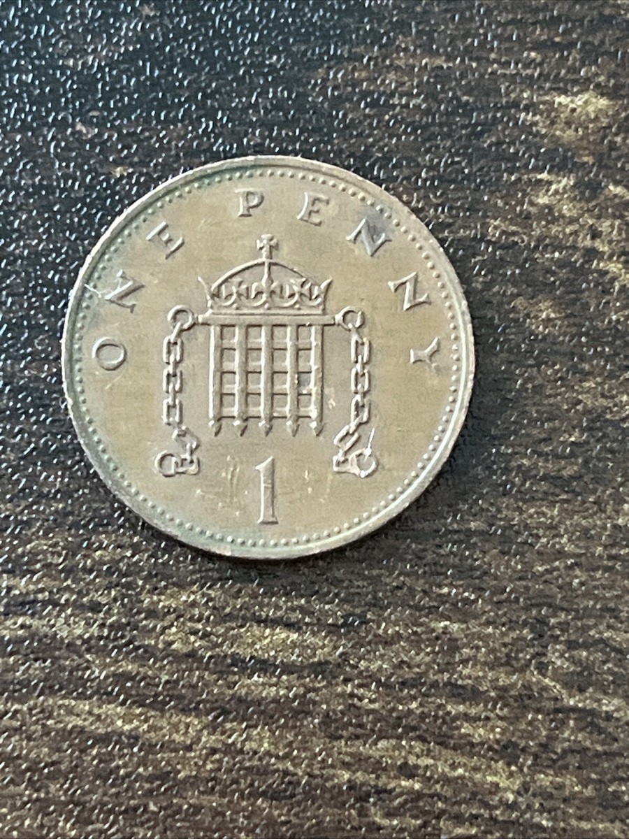 1984 UK Great Britain 1 Penny One Cent Elizabeth ll Actual