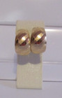 Huggie Hoop Earrings Womens in Goldtone