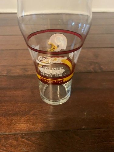 VINTAGE NFL WASHINGTON REDSKINS COCA-COLA 16 Oz Glass Tumbler Libbey - Picture 3 of 4