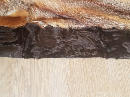 Echte Felldecke "Rotfuchs" Plaid-Auflage Upcycling - Bild 5 von 5