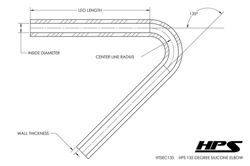 Manguera acoplador codo 135 grados silicona reforzada 4 capas HPS 3/4" ID AZUL 19 mm - Imagen 2 de 3
