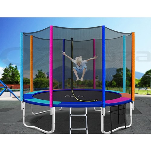 Everfit 12FT Trampoline for Kids w/ Ladder Enclosure Safety Net Pad Round - Picture 9 of 9