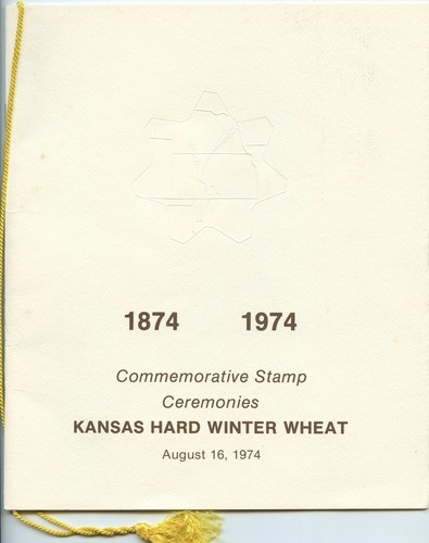 1974 FDI,KANSAS " HARD WINTER WHEAT", CEREMONY PROGRAM - Picture 1 of 4