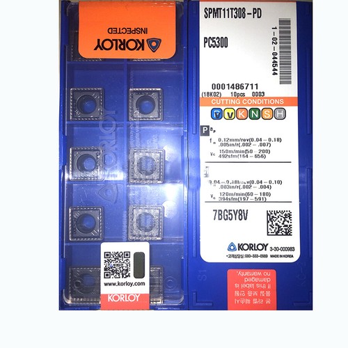 KORLOY SPMT11T308-PD PC5300 Carbide Inserts CNC TOOL ✦Kd - Picture 4 of 4